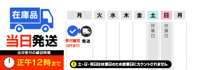 在庫品当日発送